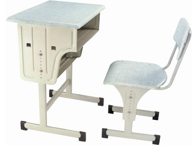 白色直管課桌椅